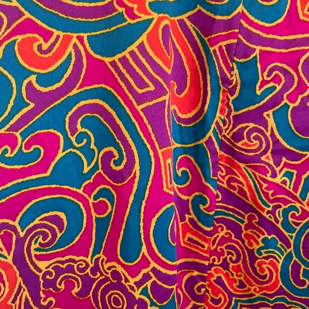 Natori Colorful Paisley Long Sleeve Kaftan Robe NWT Size L Zip Front - Picture 3 of 7